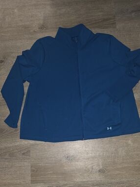 Under Armour Women's Navy Full-Zip Bomber Jacket